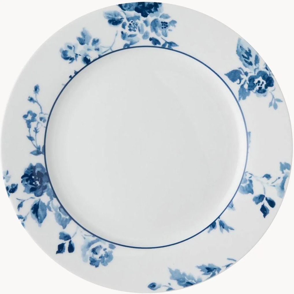 Pratos de pequeno-almoço em porcelana China Rose, conjunto de 4