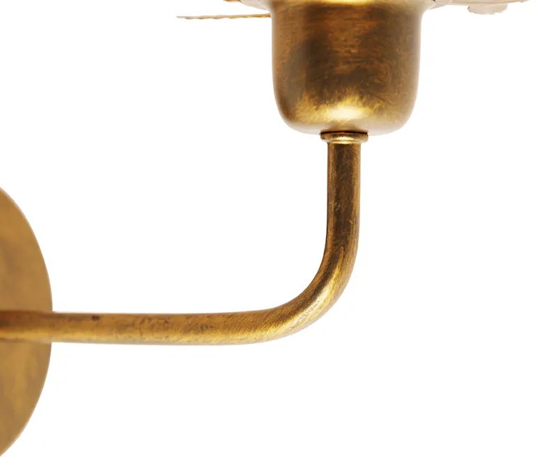 Candeeiro de Parede Vintage Dourado 25 cm - Botanica Rústico ,Retro