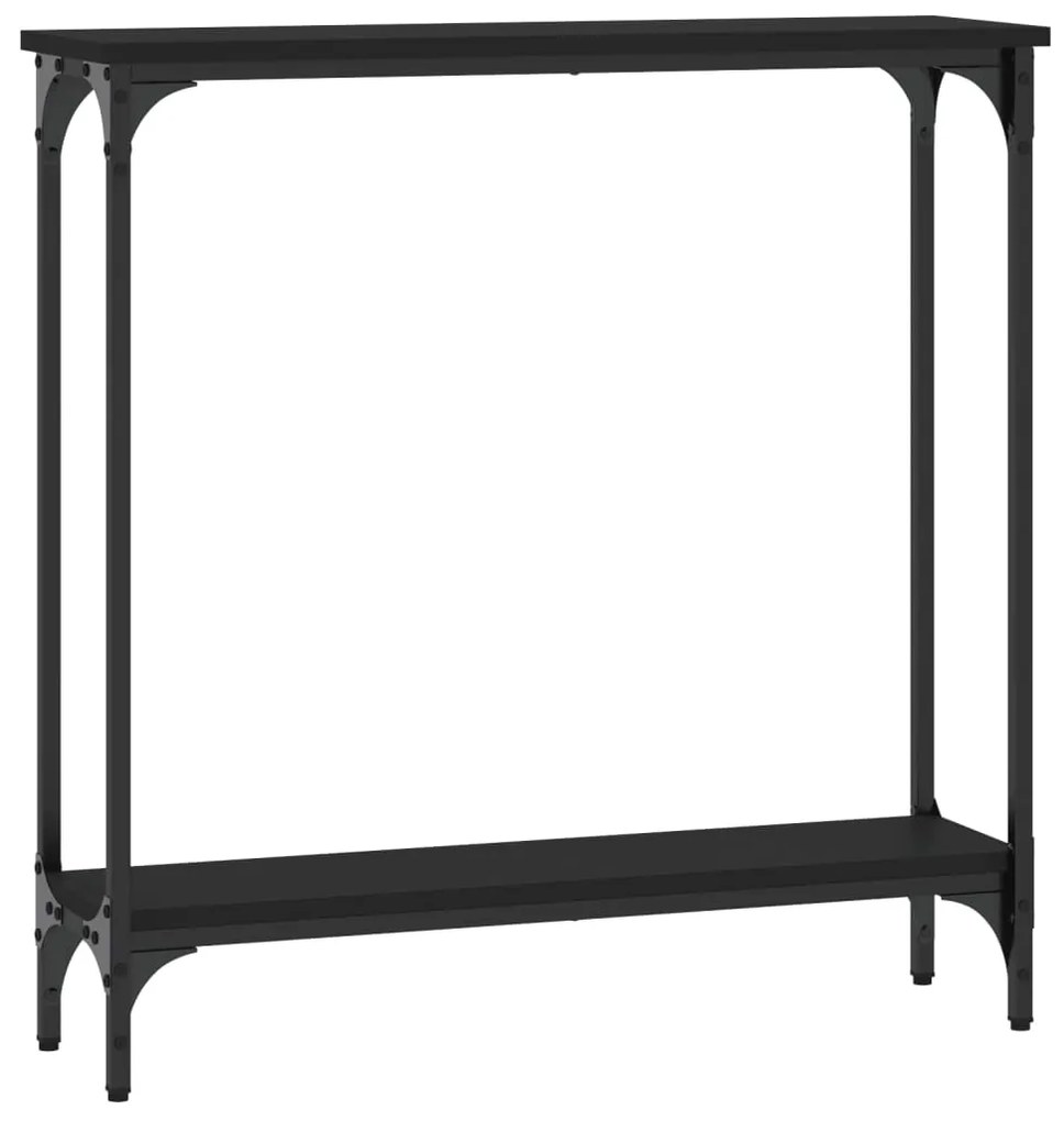 Mesa consola 75x22,5x75 cm derivados de madeira preto