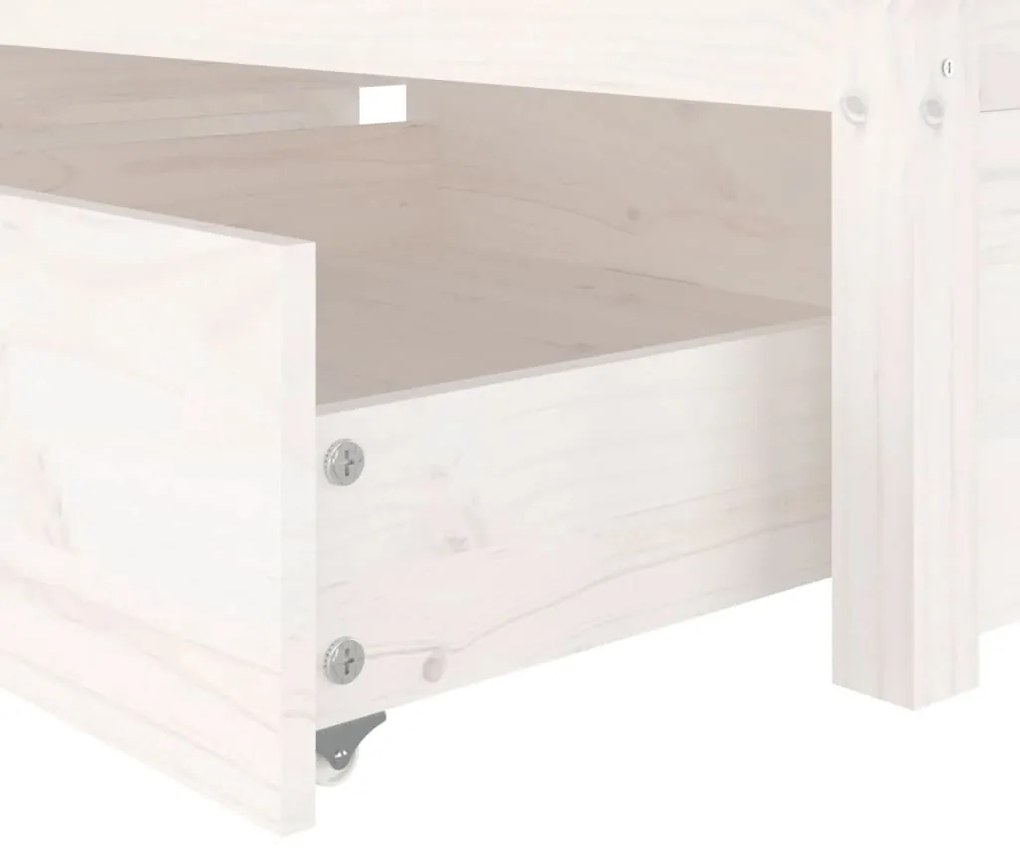 Estrutura de cama c/ gavetas 90x200 cm branco