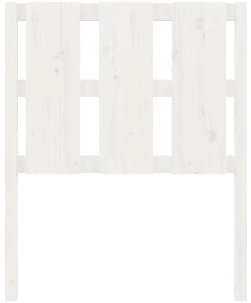 Cabeceira de cama 80,5x4x100 cm madeira de pinho maciça branco