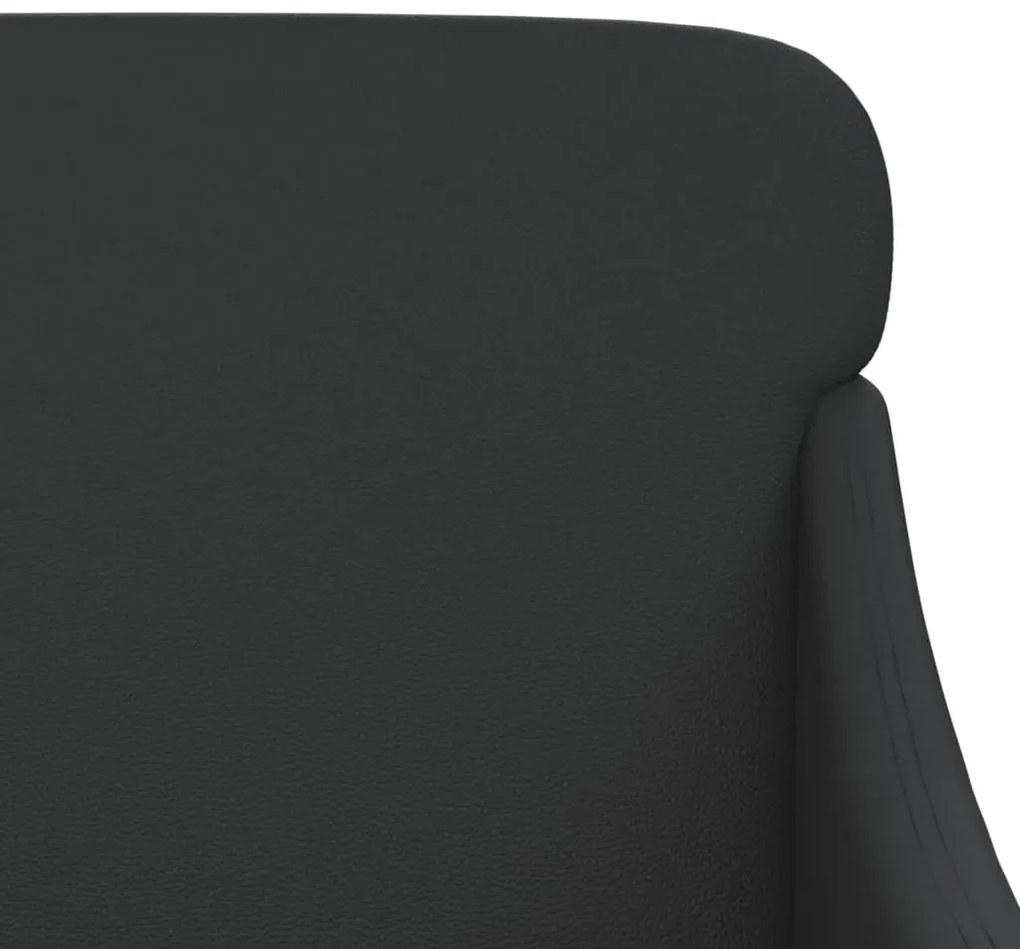 Cadeira com apoio de braços 63x76x80 cm couro artificial preto