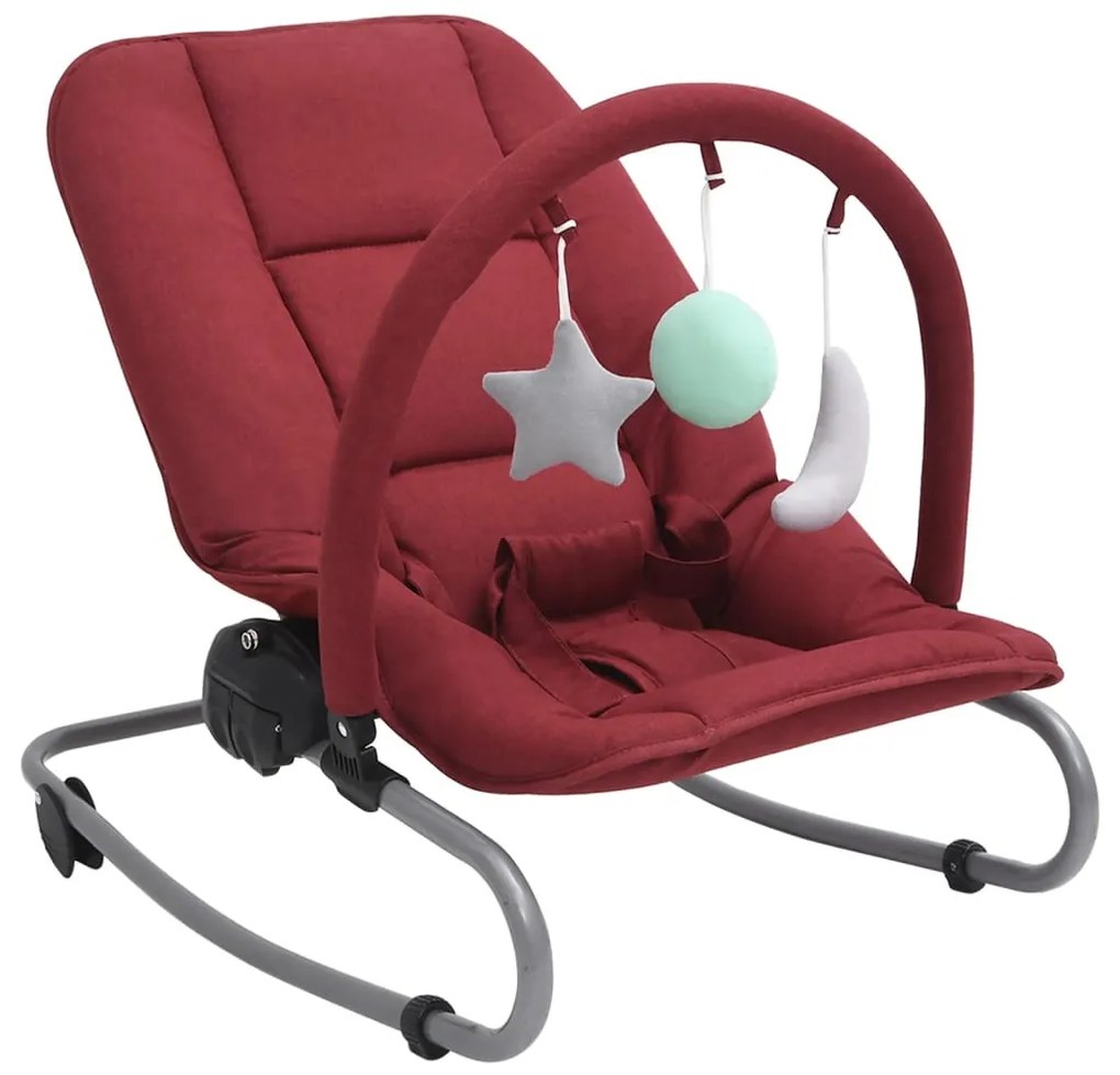 10251 vidaXL Baloiço de bebé aço vermelho