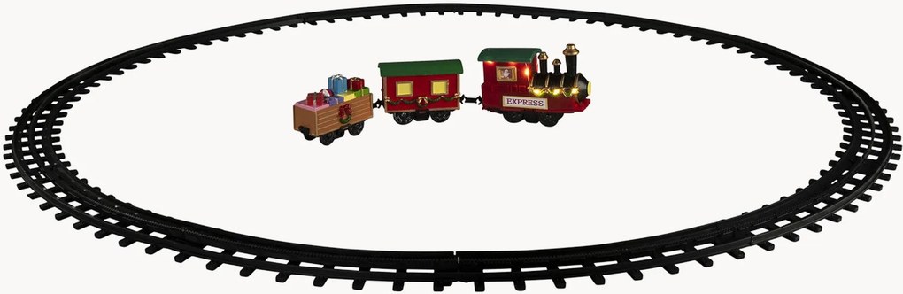 Decoração de Natal LED com efeitos sonoros e temporizador Railway