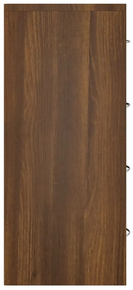 Aparador com 4 gavetas 60x30,5x71 cm carvalho castanho