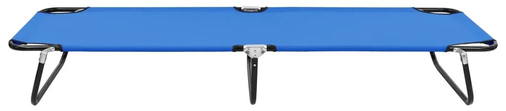 Espreguiçadeira/cama dobrável aço azul