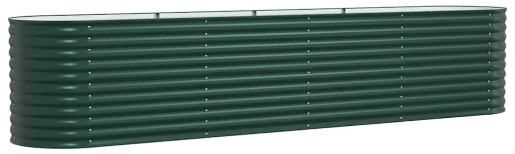 Canteiro Elevado para Jardim vidaXL Verde 400x80x81 cm Aço Galvanizado