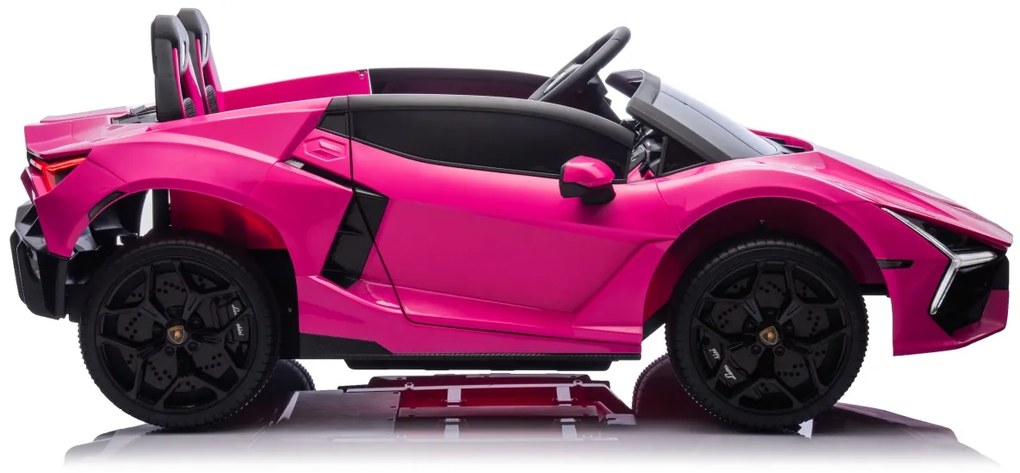 Carro elétrico para Crianças 2 Lugares Lamborghini Revuelto XL STRONG 24V, Rodas AR bombeado, Assento Couro ecológico Rosa