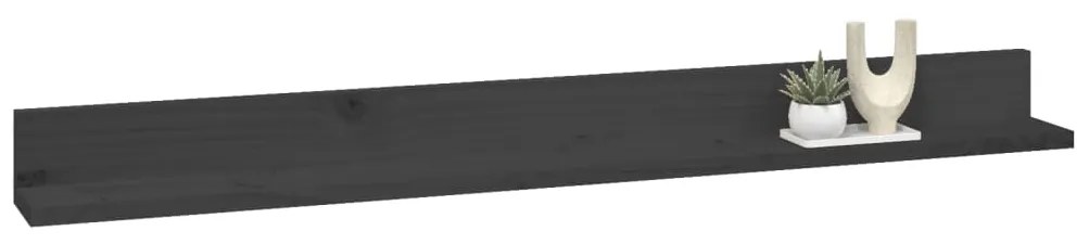 Prateleiras de parede 2 pcs 110x11x9 cm pinho maciço cinzento