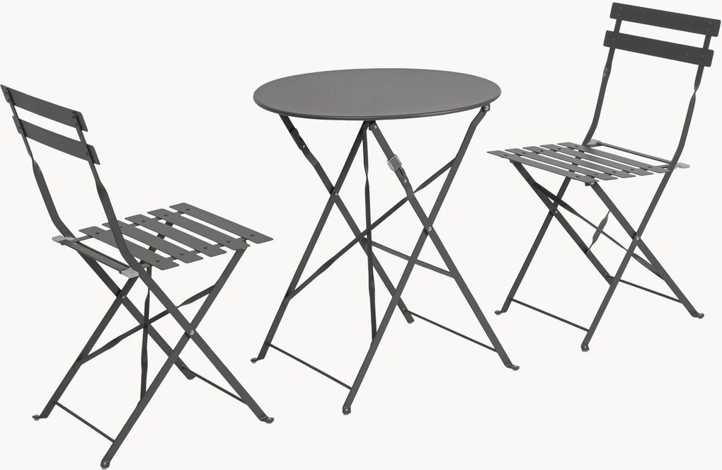 Conjunto de mesa e cadeiras de jardim dobráveis Austin, conjunto de 3