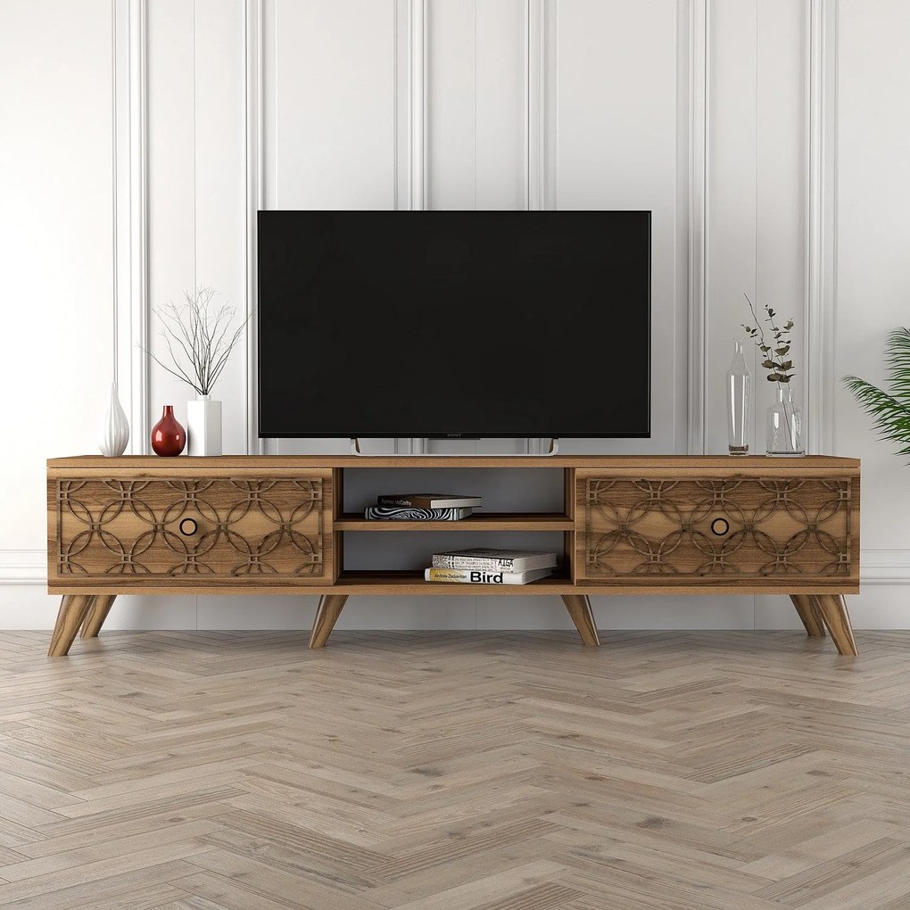 Móvel TV Class – Nogueira – 180 cm x 44 cm x 35 cm