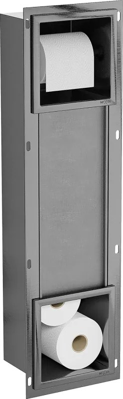 Mexen X-Wall-BP suporte de papel higiénico com revista, cinza arma escovado - 19E4