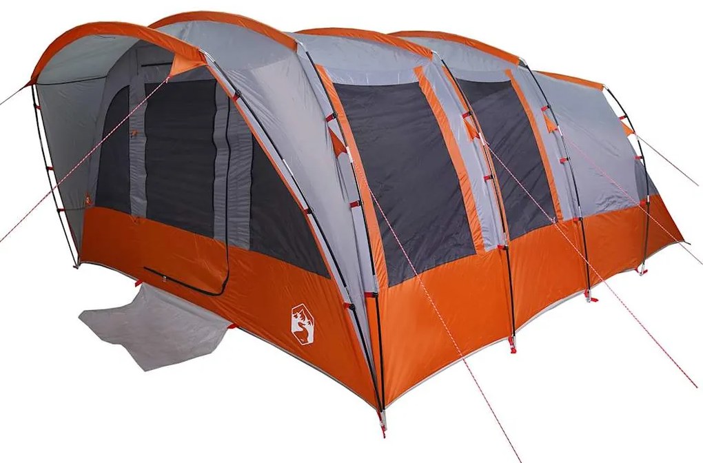 Tenda familiar túnel para 8 pessoas impermeável cinzento