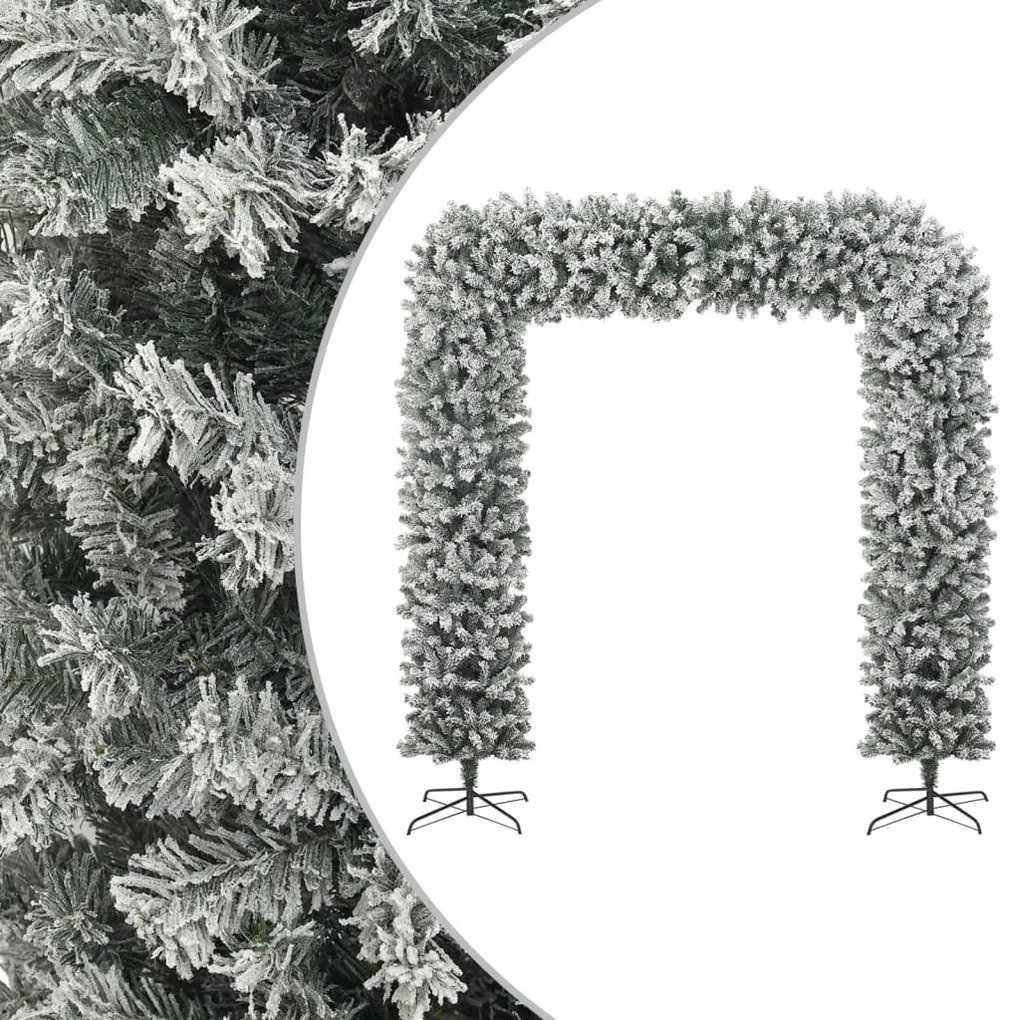345091 vidaXL Grinalda de Natal com flocos de neve 240 cm