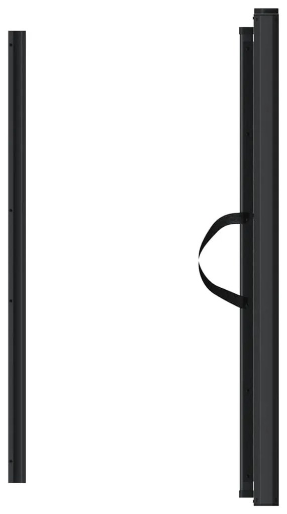 Portão retrátil p/ animais de estimação 82,5x125 cm preto