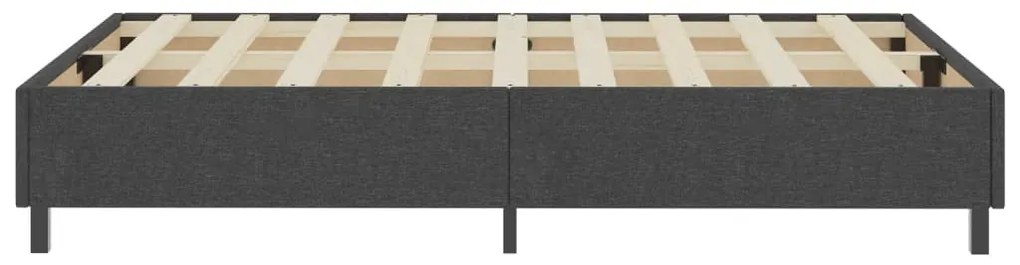 Cama boxspring 120x200 cm tecido cinzento-escuro