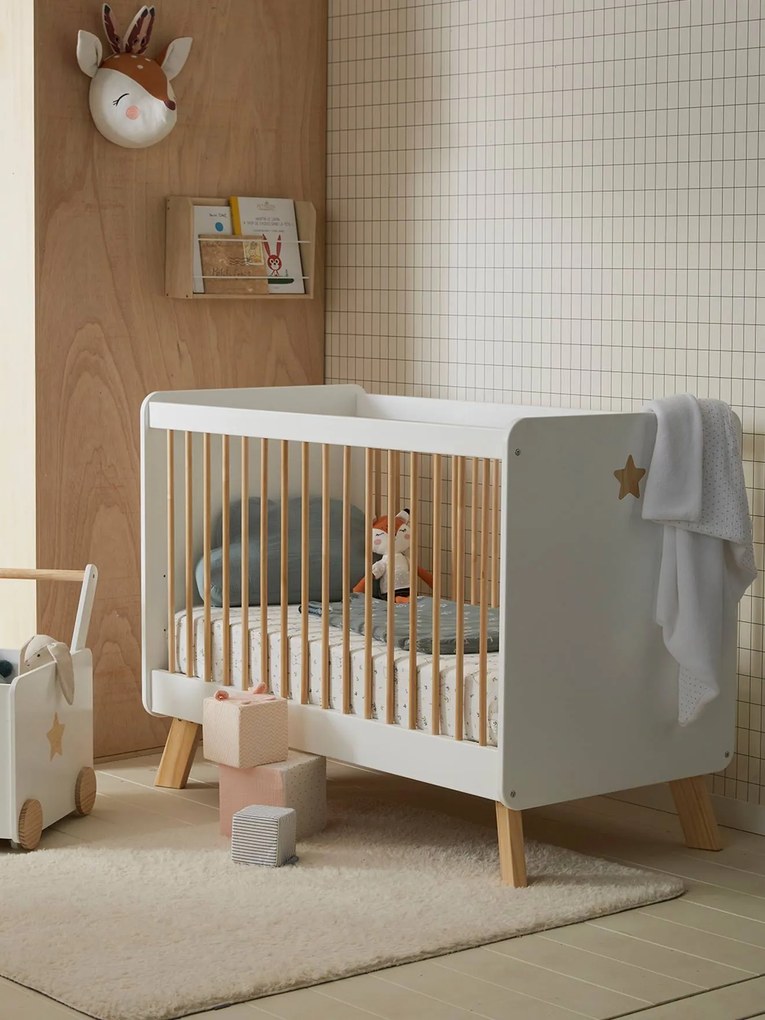 Agora -20%: Cama de grades para bebé, linha Ursa Maior branco claro bicolor/multicolo