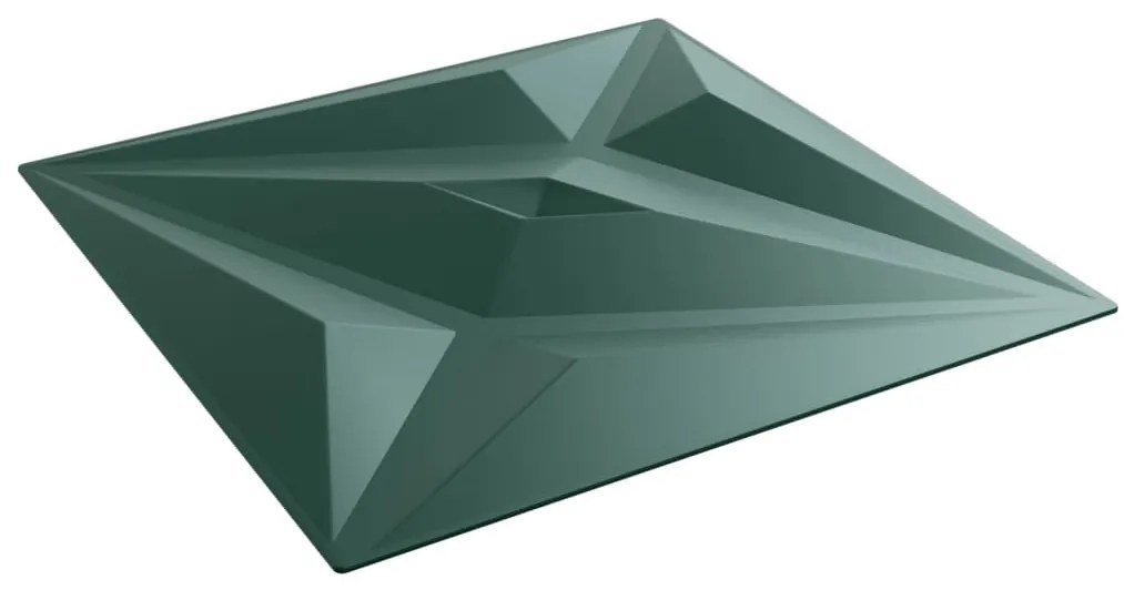 Painéis de parede 24 pcs 50x50 cm 6m² XPS estrela verde