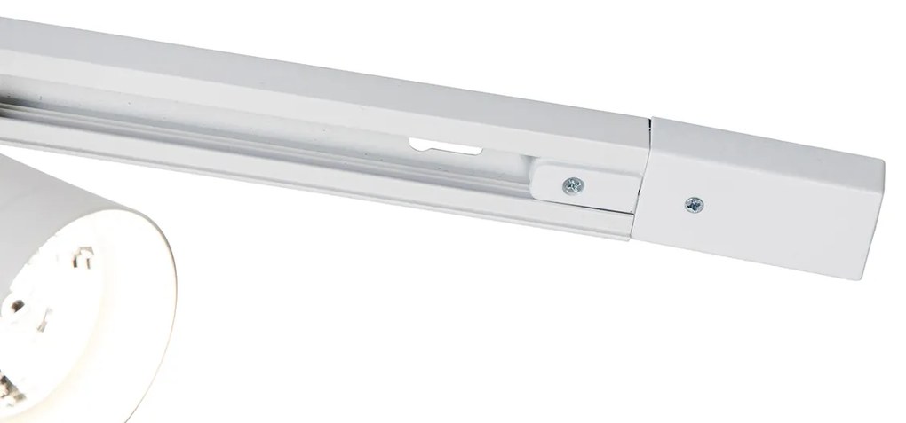 Sistema de Calhas Moderno com 5 Focos Branco Monofásico GU10 70mm - Iconic Jeana Luxe