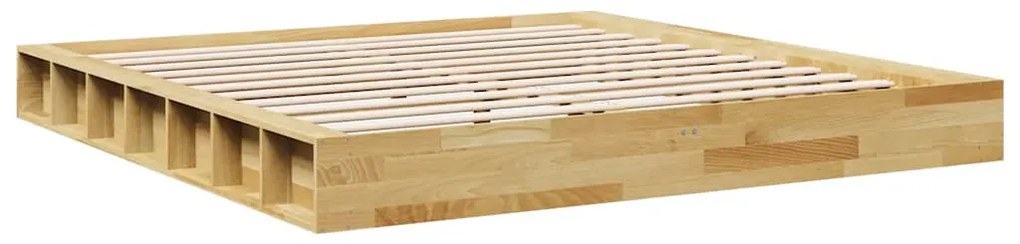 Estrutura de cama sem colchão 180x200 cm de madeira de carvalho