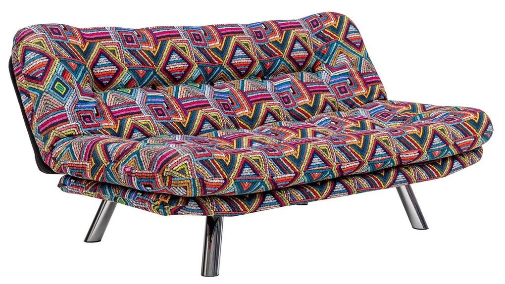 Sofá-Cama de 3 Lugares Misa – Multicolor – 52x175x40 cm