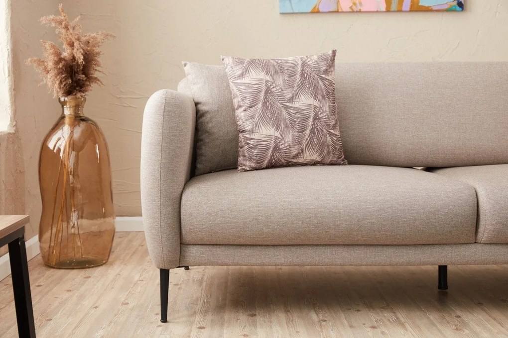 Sofá-Cama de 3 Lugares Venus – Creme – 210 cm x 80 cm x 95 cm