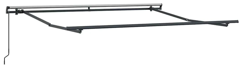 Toldo Retrátil Preto 350 x 250 cm Tecido de acrílico e alumínio