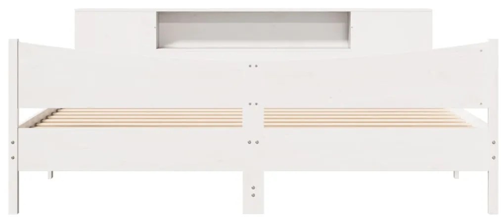 Cama sem colchão 180x200 cm madeira de pinho maciça branco