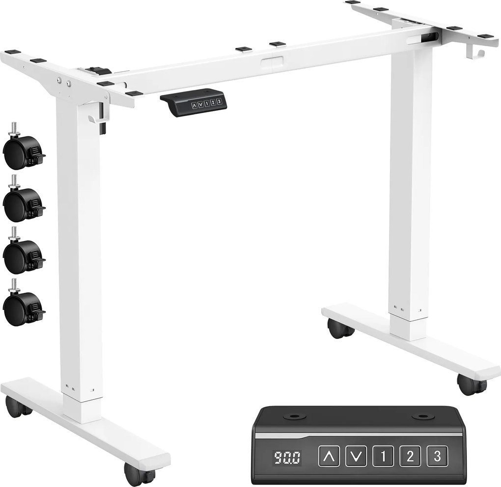 Estrutura, pernas secretária elétrica sem tampo 59,6 x (90-140) x (72-120) cm Branco 