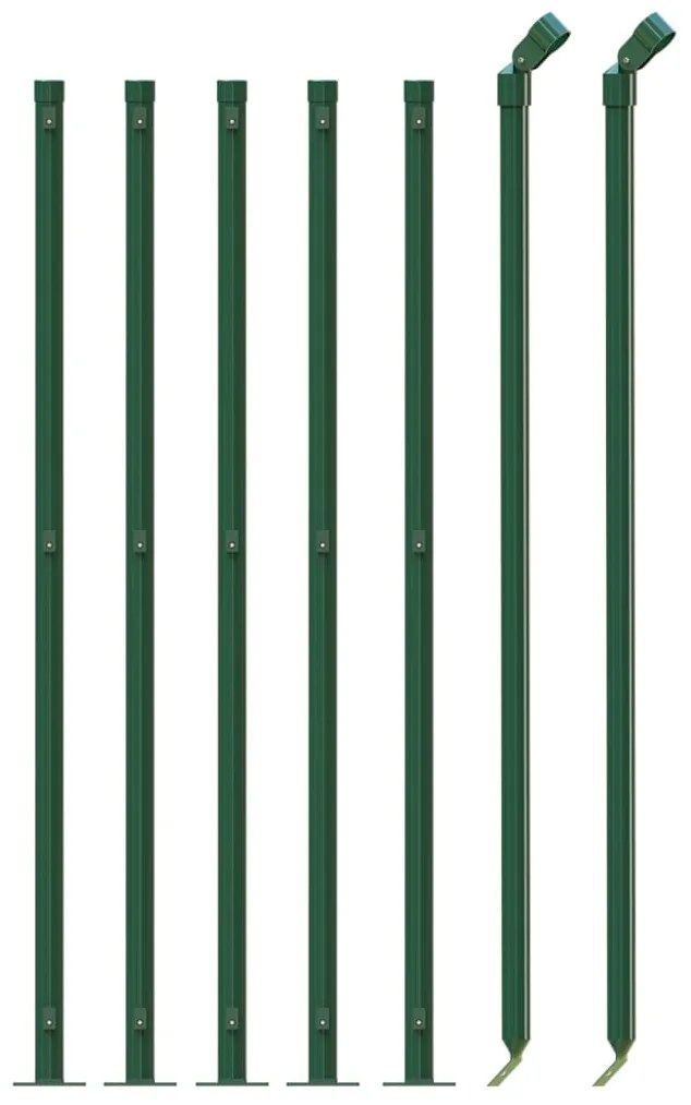 Cerca de malha de arame com flange 1x10 m verde