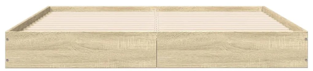Estrutura cama s/ colchão derivados de madeira carvalho sonoma