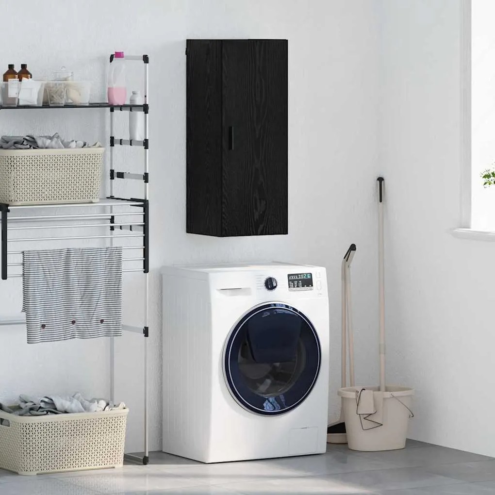 vidaXL Armário de parede Carvalho Preto 34,5 x 34 x 90 cm