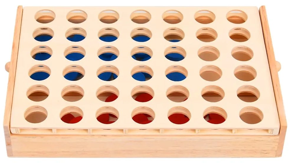 Jogo 4 em linha 24x15x4 cm madeira maciça