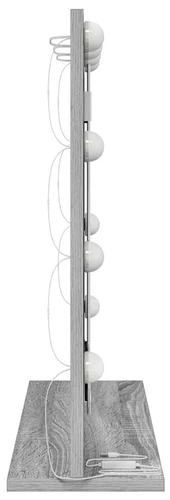 Espelho de vanidade com luzes LED Cinza Sonoma 60x55x18 cm