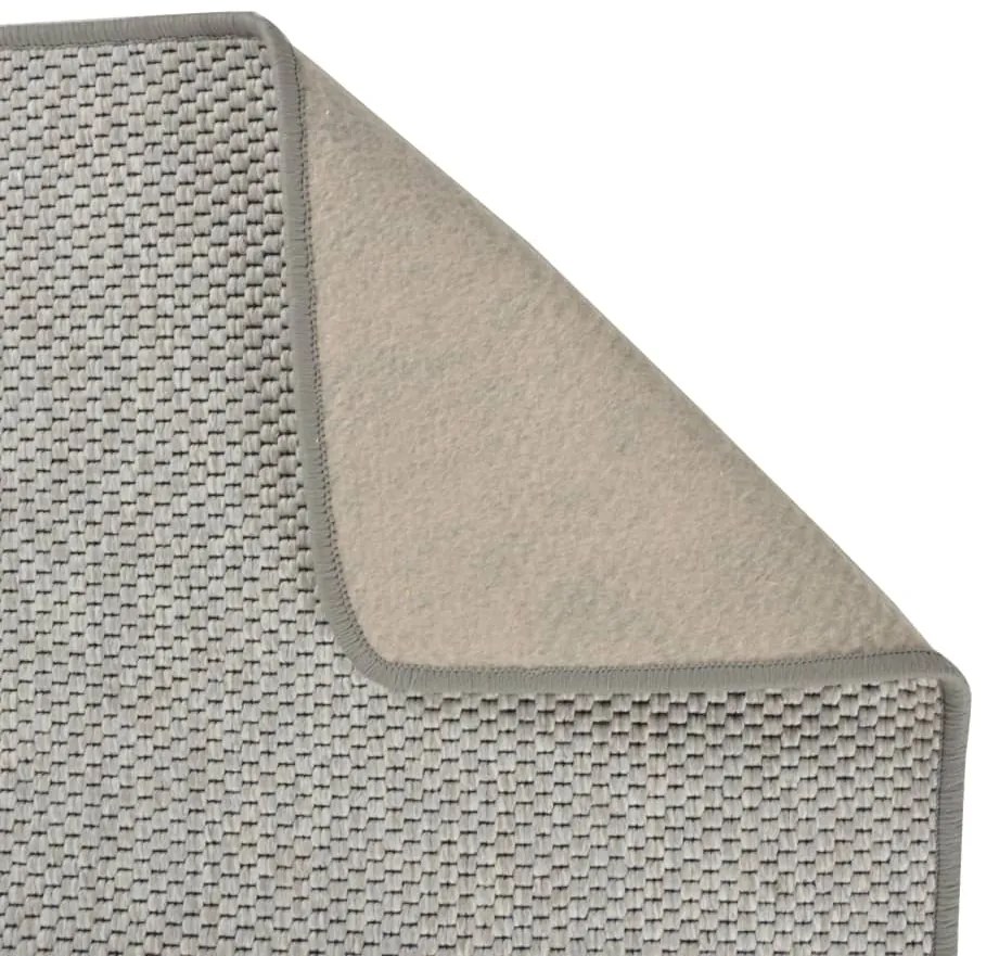 Tapete/passadeira 80x300 cm aspeto sisal cinzento-acastanhado