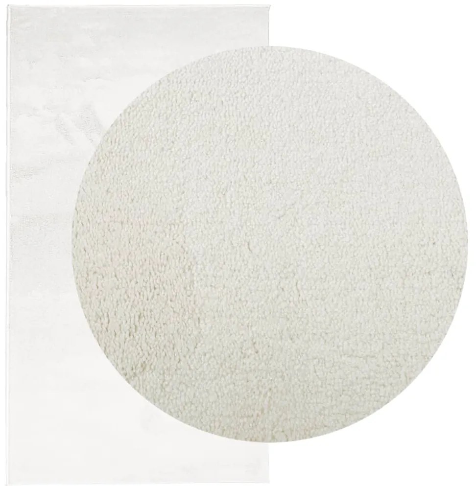 Tapete de pelo curto OVIEDO 80x150 cm creme