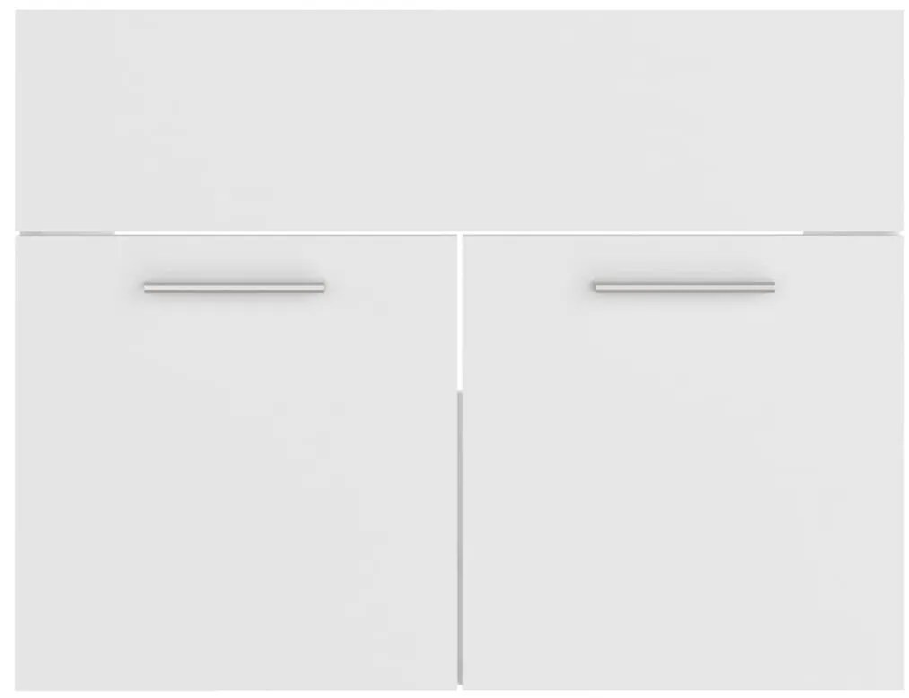Armário de lavatório 60x38,5x46 cm derivados de madeira branco
