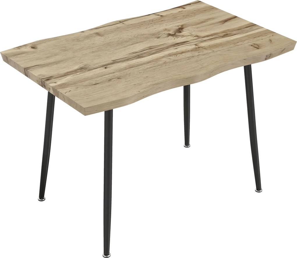 HOMCOM Mesa de jantar para 4 pessoas, 110 cm Mesa retangular nórdica de cozinha com pernas de aço para sala e sala de jantar, Carvalho | Aosom Portugal