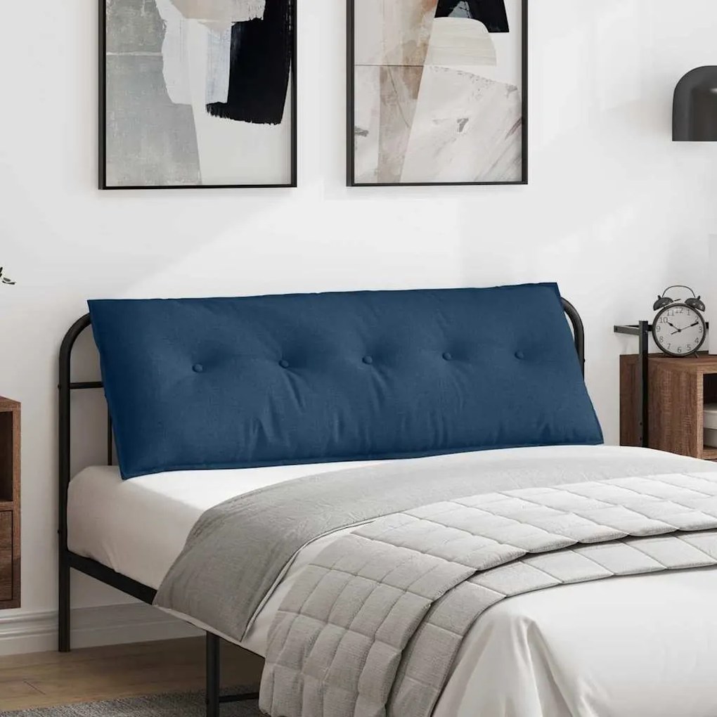 vidaXL Travesseiro para Costas Azul 140 x 19 x 50 cm tecido