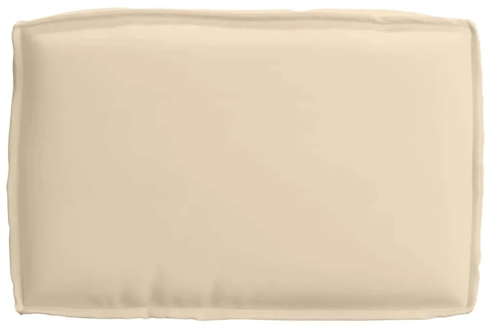 Cushion de Palete para assento Bege 60x40x8 cm Tecido Oxford