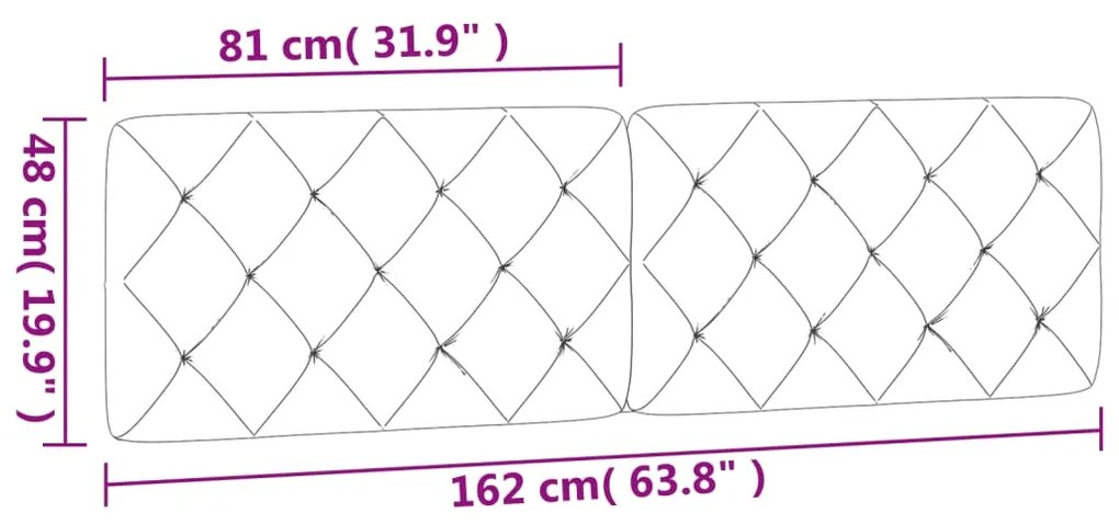 Almofadão de cabeceira 160 cm veludo azul