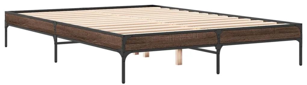 Estrutura de cama 160x200cm derivados madeira/metal