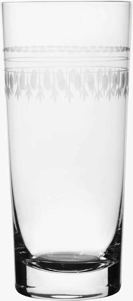 Copos altos em cristal artesanal Ovals, conjunto de 4