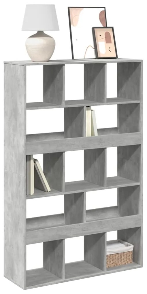 Estante 100x33x156,5 cm derivados de madeira cinzento cimento