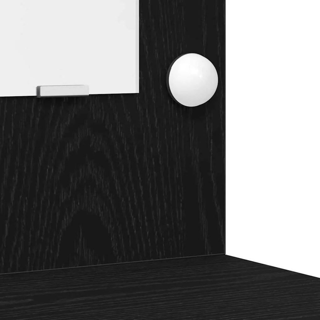 Conjunto de Mesa de Maquiagem de 2 Peças com LED em Madeira Engineered