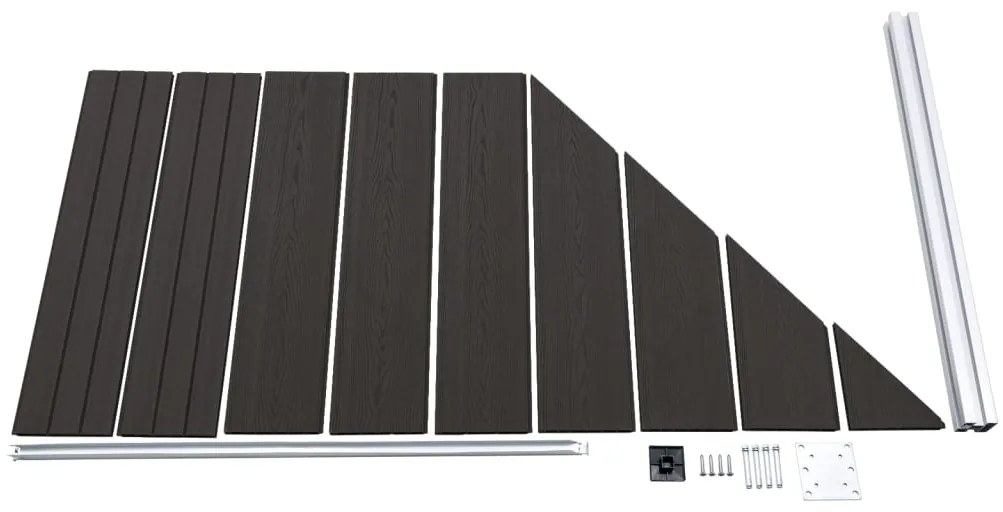 Painel de vedação WPC 95x(105-180) cm preto