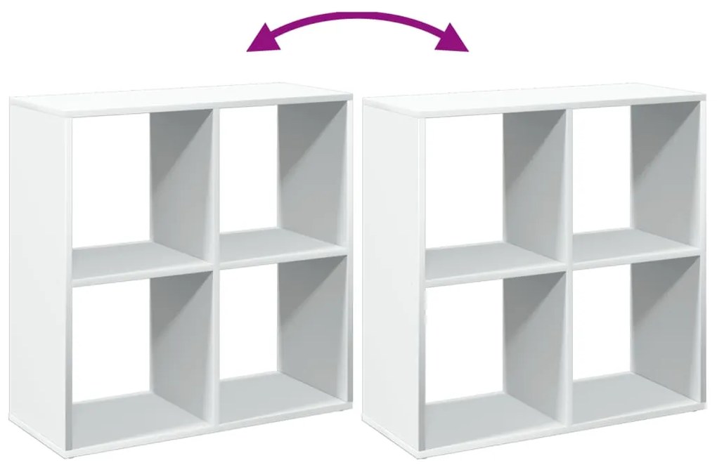 Estante divisória 69,5x29x69,5 cm derivados de madeira branco