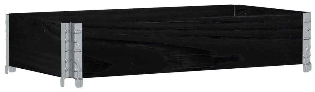 Colar para paletes 100x50 cm madeira de pinho maciça preto