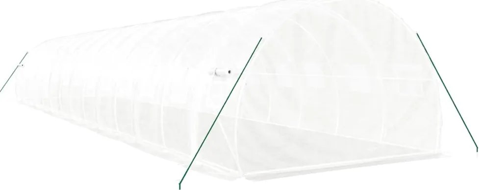 Estufa com estrutura de aço 42 m² 14x3x2 m branco