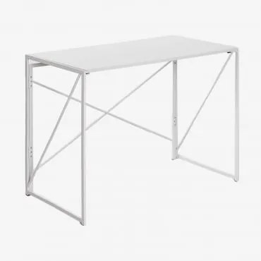 Escrivaninha Dobrável Em Mdf E Metal Andra Colors Branco - Sklum